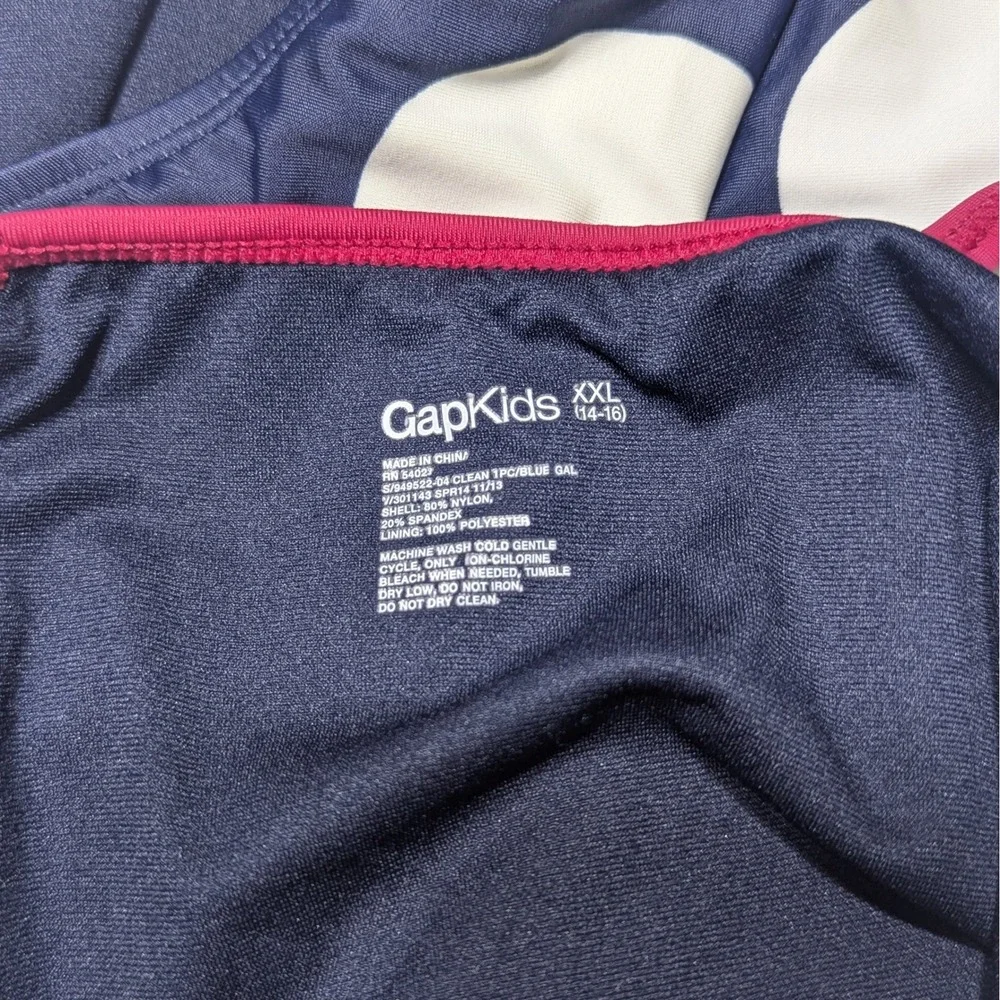 GapKids Navy Polka Dot One-Piece‎ Swimsuit | Girls XXL (14–16)